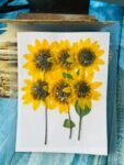 Big Yellow dried sunflowers for resin With Strings