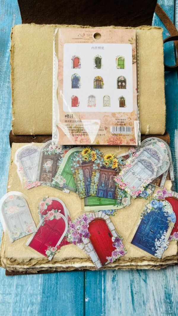 Vintage Door Plastics Stickers 1(30 Pieces pack)