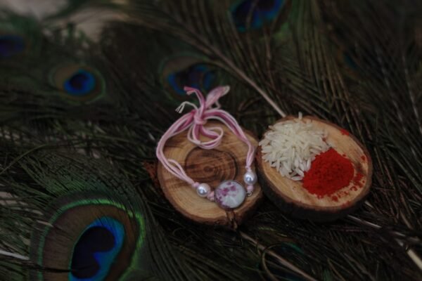 Pink Galaxy Rakhi Glow in dark