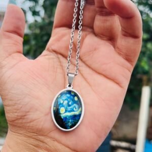 18*25 Mm Glow in dark Pendant with stainless steel 3