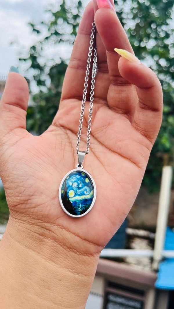 18*25 Mm Glow in dark Pendant with stainless steel 3