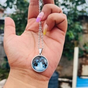 20 Mm Glow in Dark Pendant with Stainless Steel 2
