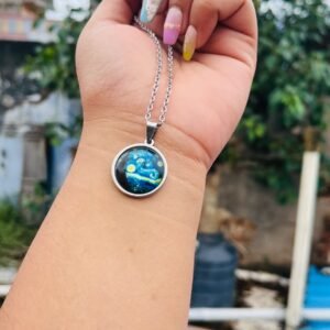 20 Mm Glow In Dark Pendant with Stainless Steel 1