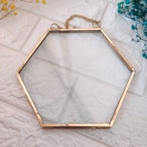 6 Inch Hexagon Glass Frame