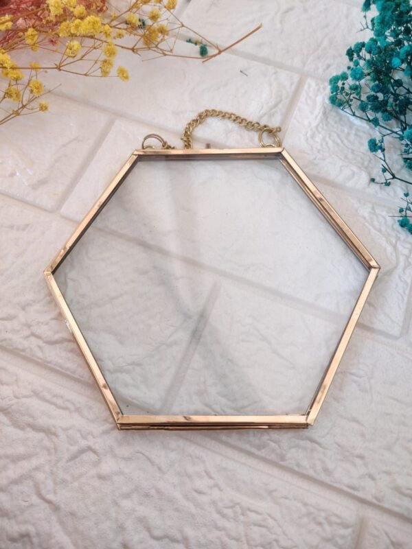 6 Inch Hexagon Glass Frame